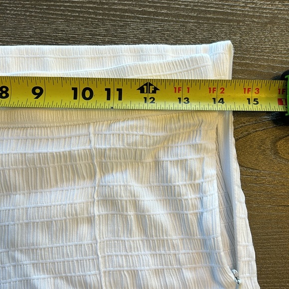 Zara High Waist Textured Flared Leggings White Size M - Picture 8 of 13